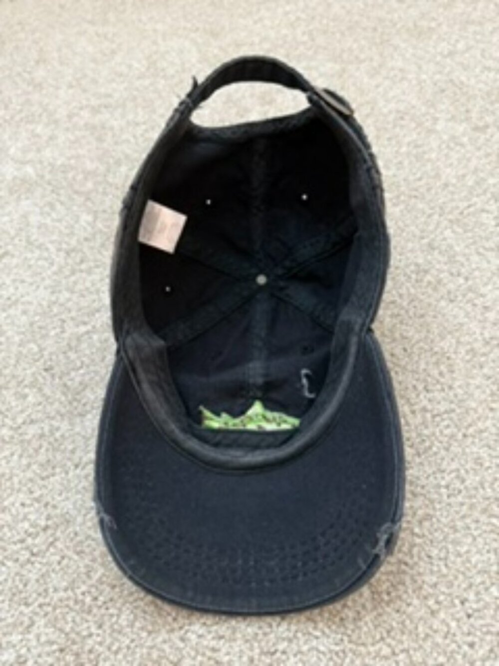 2 Baseball Caps Hats Relaxed Crown Vintage Distressed Washed Cotton - Picture 5 of 11